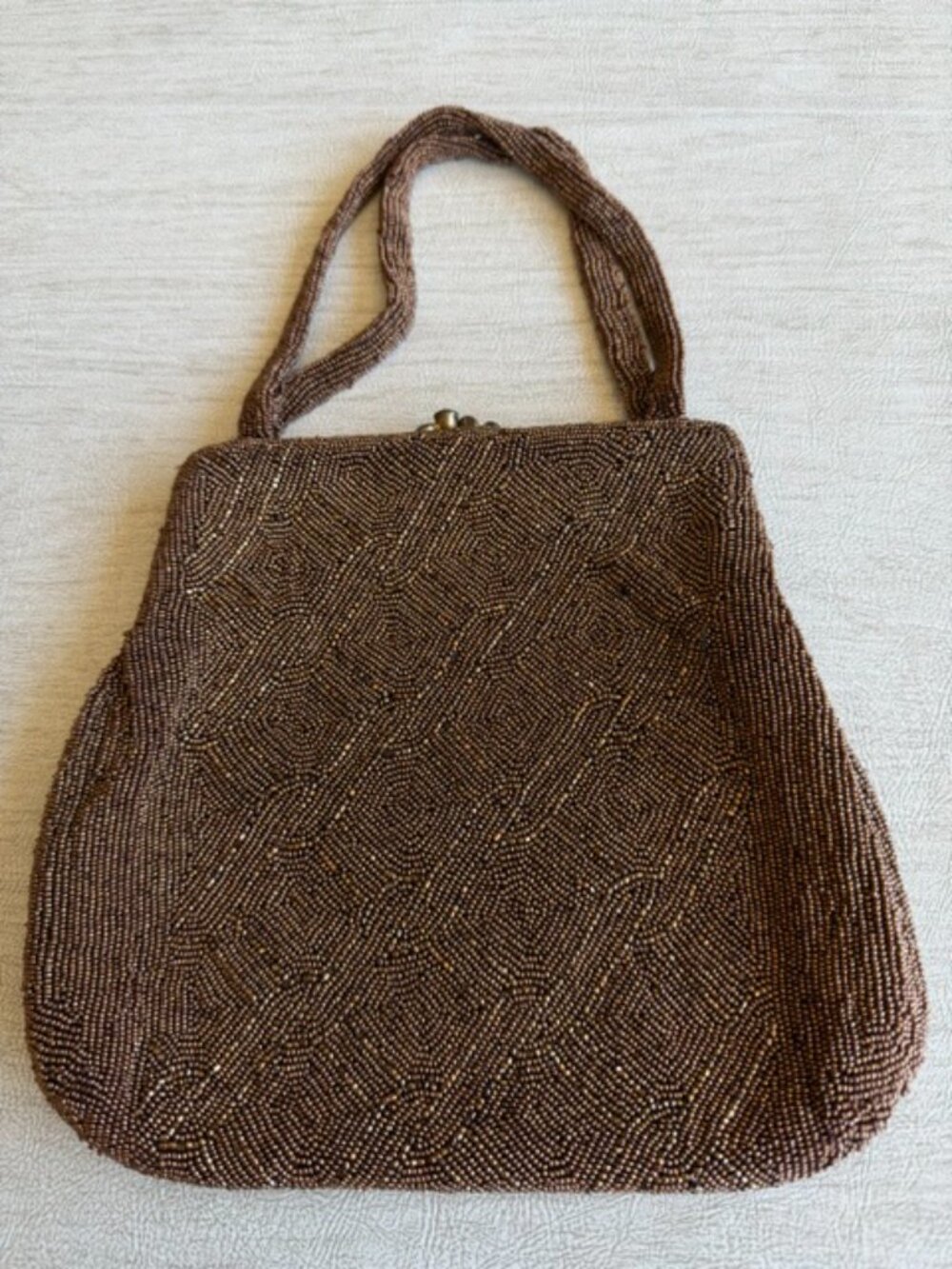 Vintage Walborg Copper Beaded Evening Bag - Picture 2 of 7